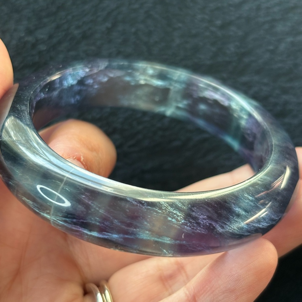 Multicolor Fluorite Bangle - Picture 7 of 8
